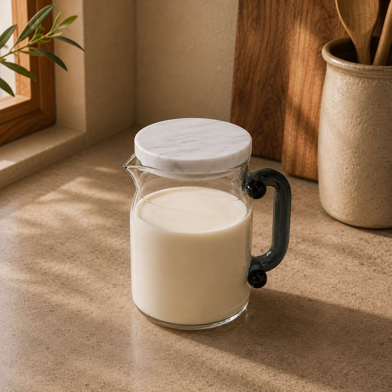 Azure Cream Pitcher - Modern Mexico