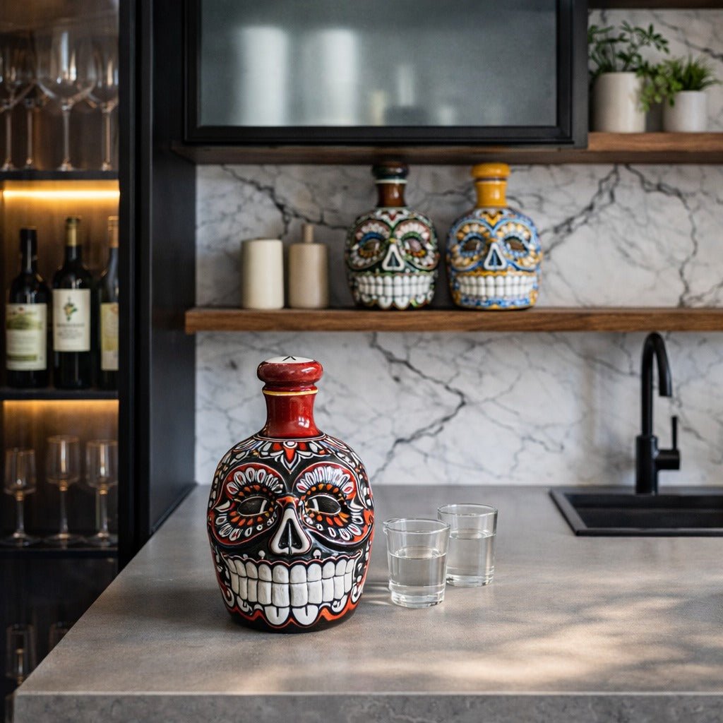 Big Calavera Bottle - Modern Mexico