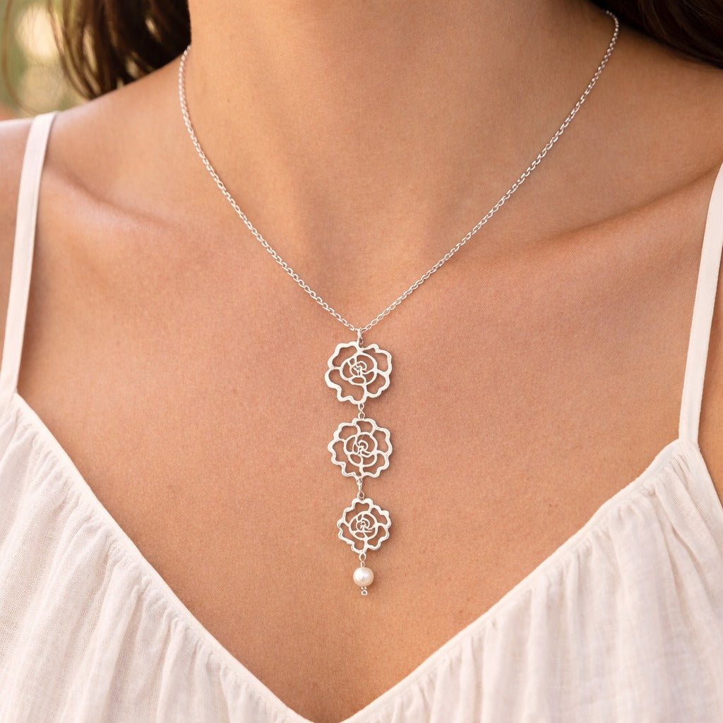 Istmo Flower Long Necklace - Modern Mexico