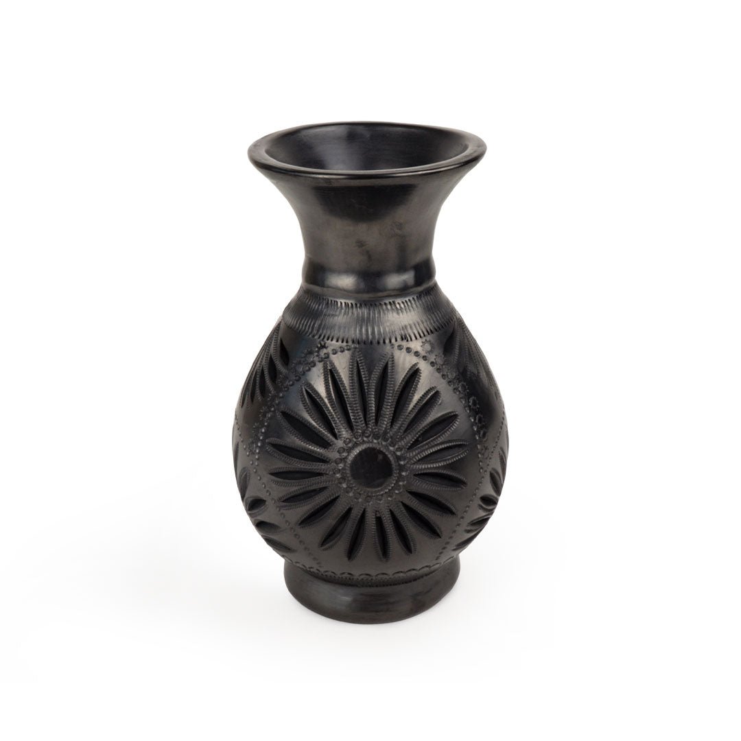Barro Negro Filigree Vase - Modern Mexico