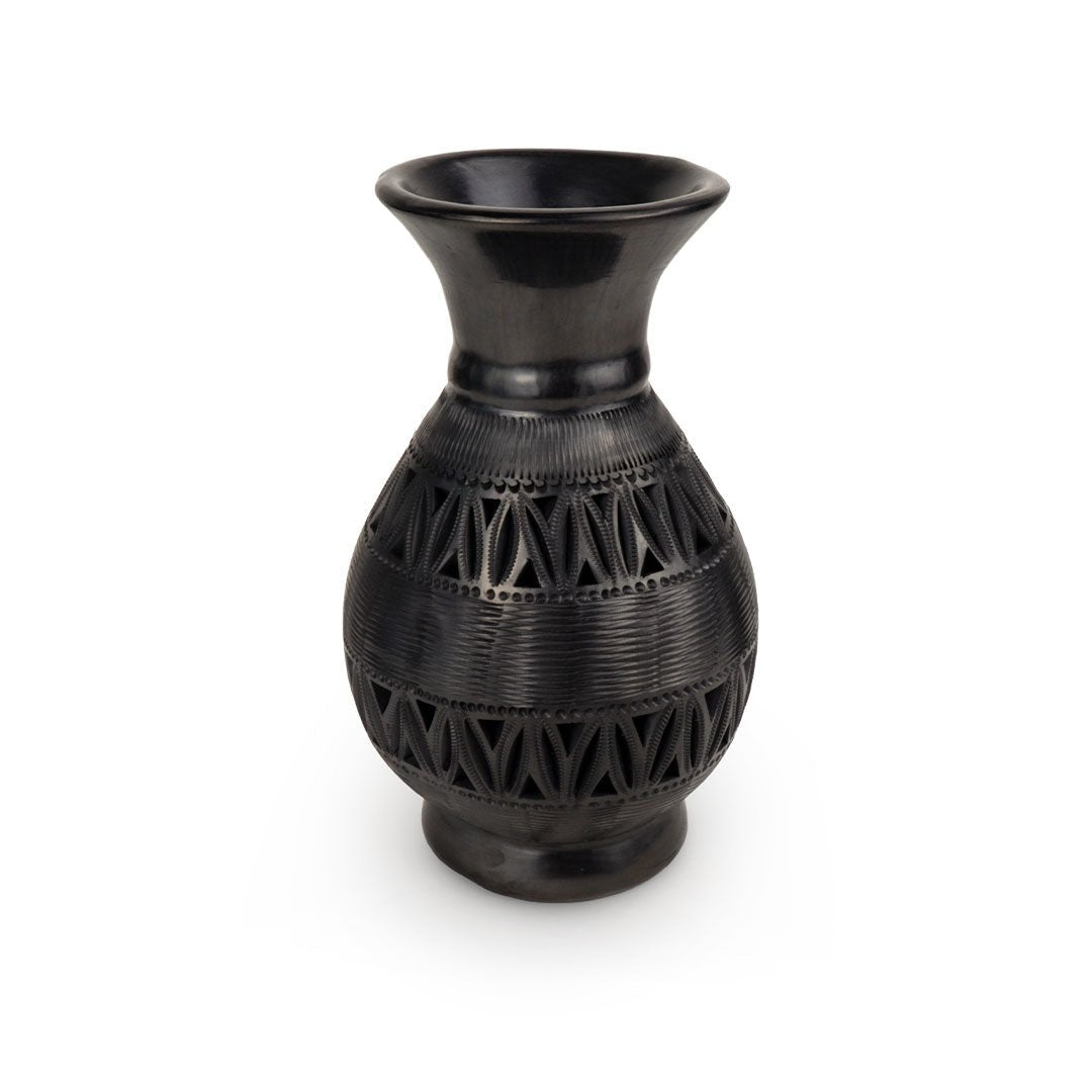 Barro Negro Filigree Vase - Modern Mexico