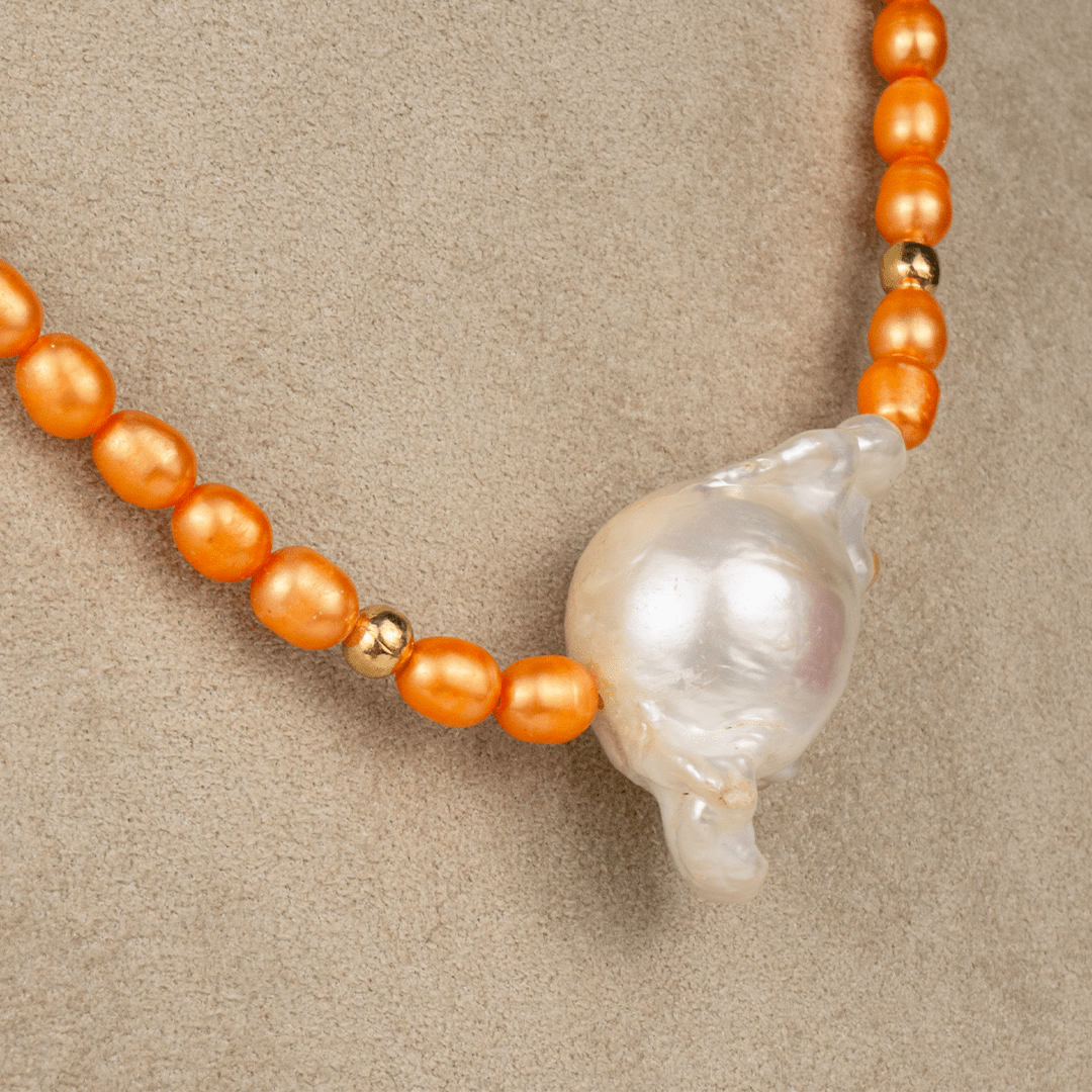 Mandarin Pearl Choker - Modern Mexico