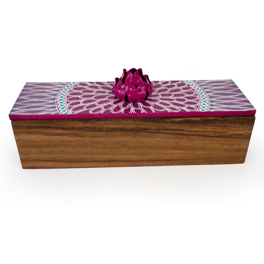Blossom Handpainted Tea Box - Modern Mexico