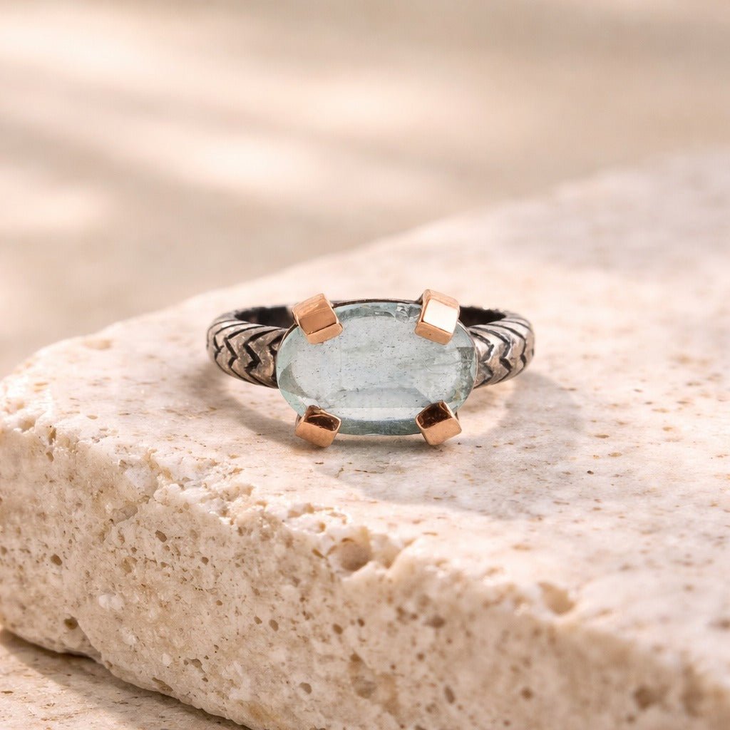 Mamba Aquamarine Ring - Modern Mexico