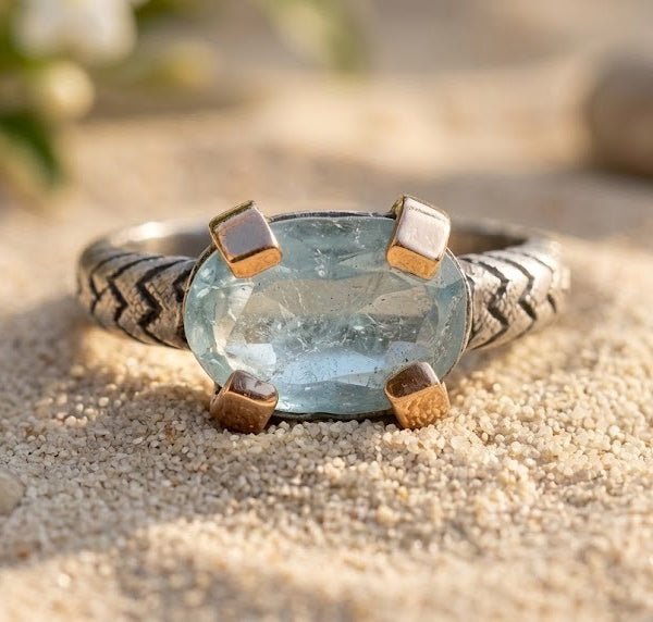 Mamba Aquamarine Ring - Modern Mexico