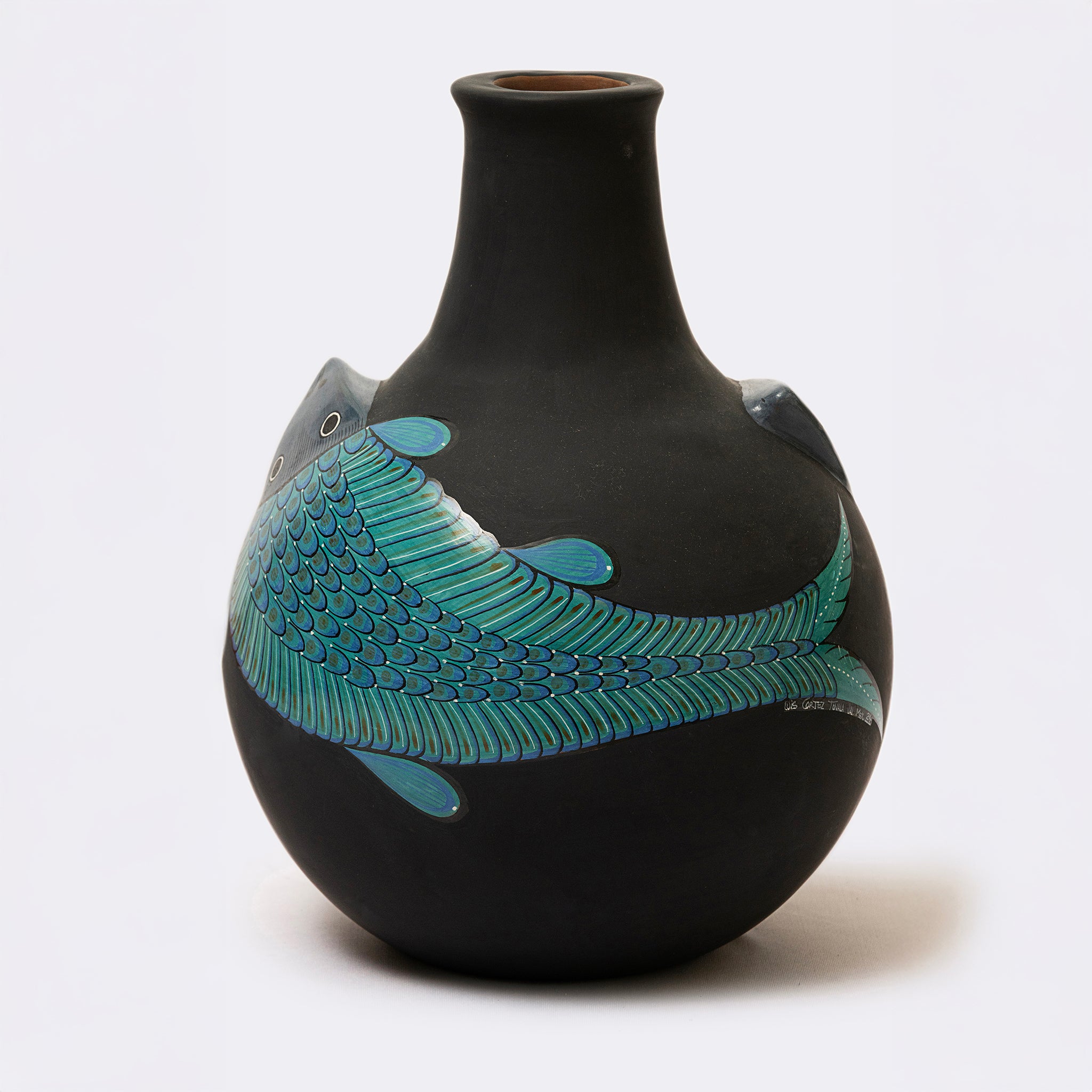 Koi de Barro Vase - Modern Mexico