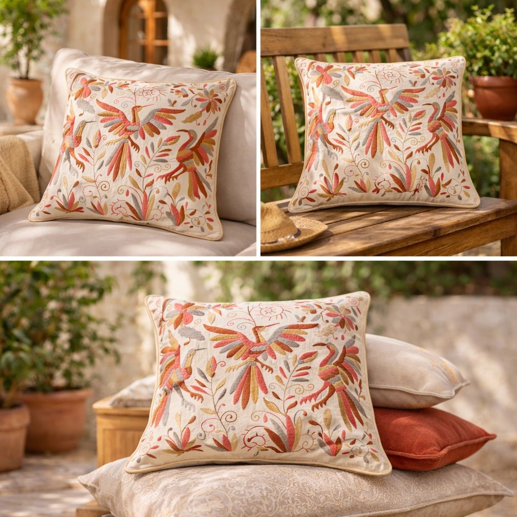 Pink Nature Cushion Cover - Modern Mexico
