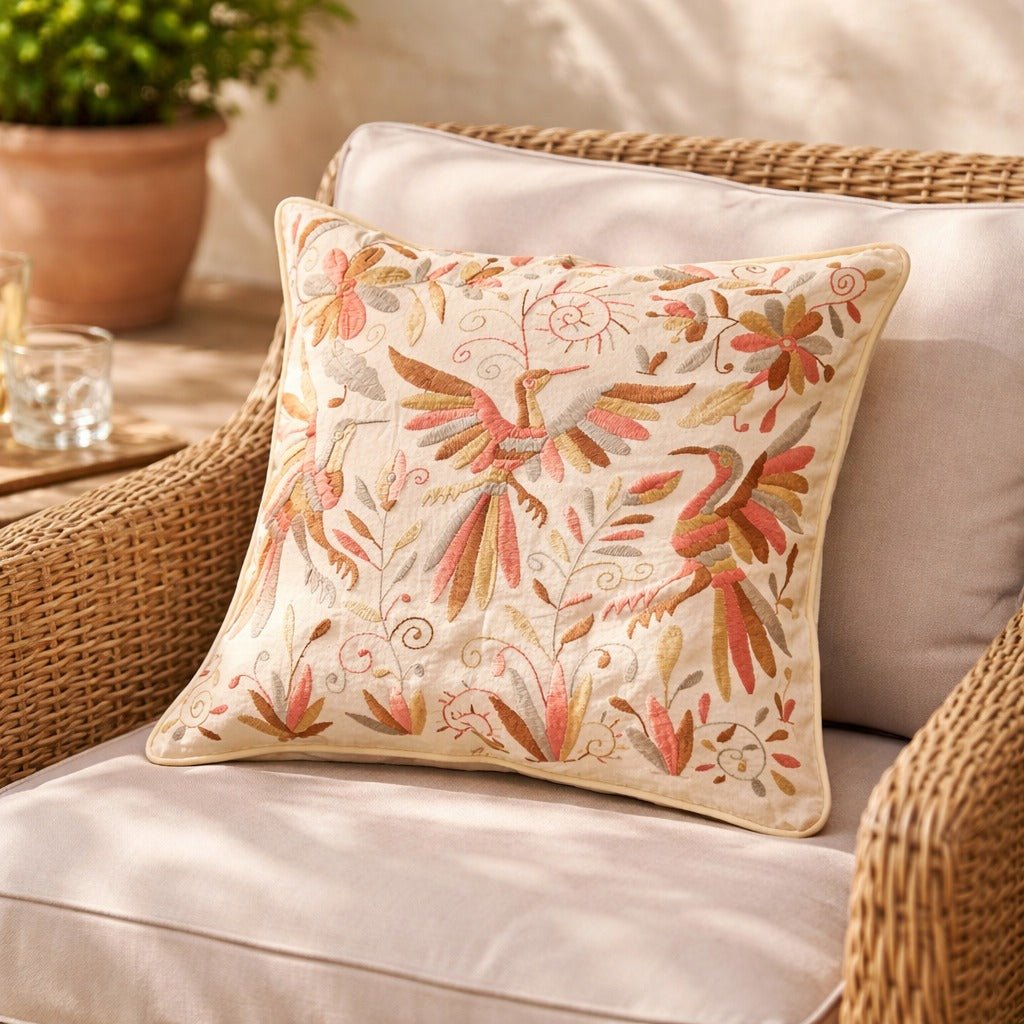 Pink Nature Cushion Cover - Modern Mexico