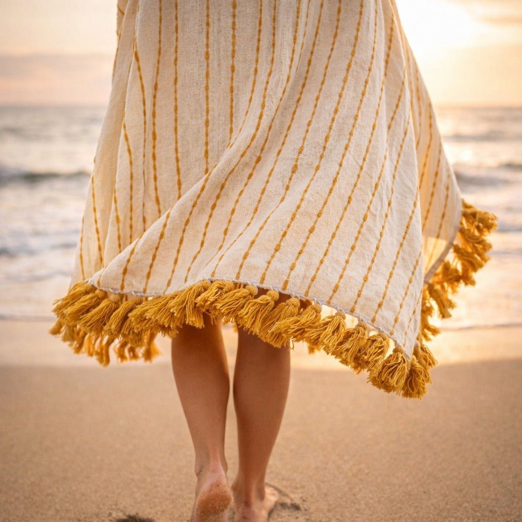 Pompom Beach Towel - Modern Mexico