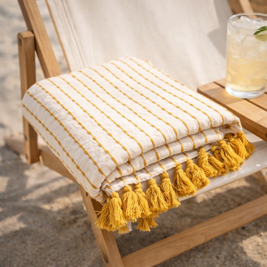 Pompom Beach Towel - Modern Mexico