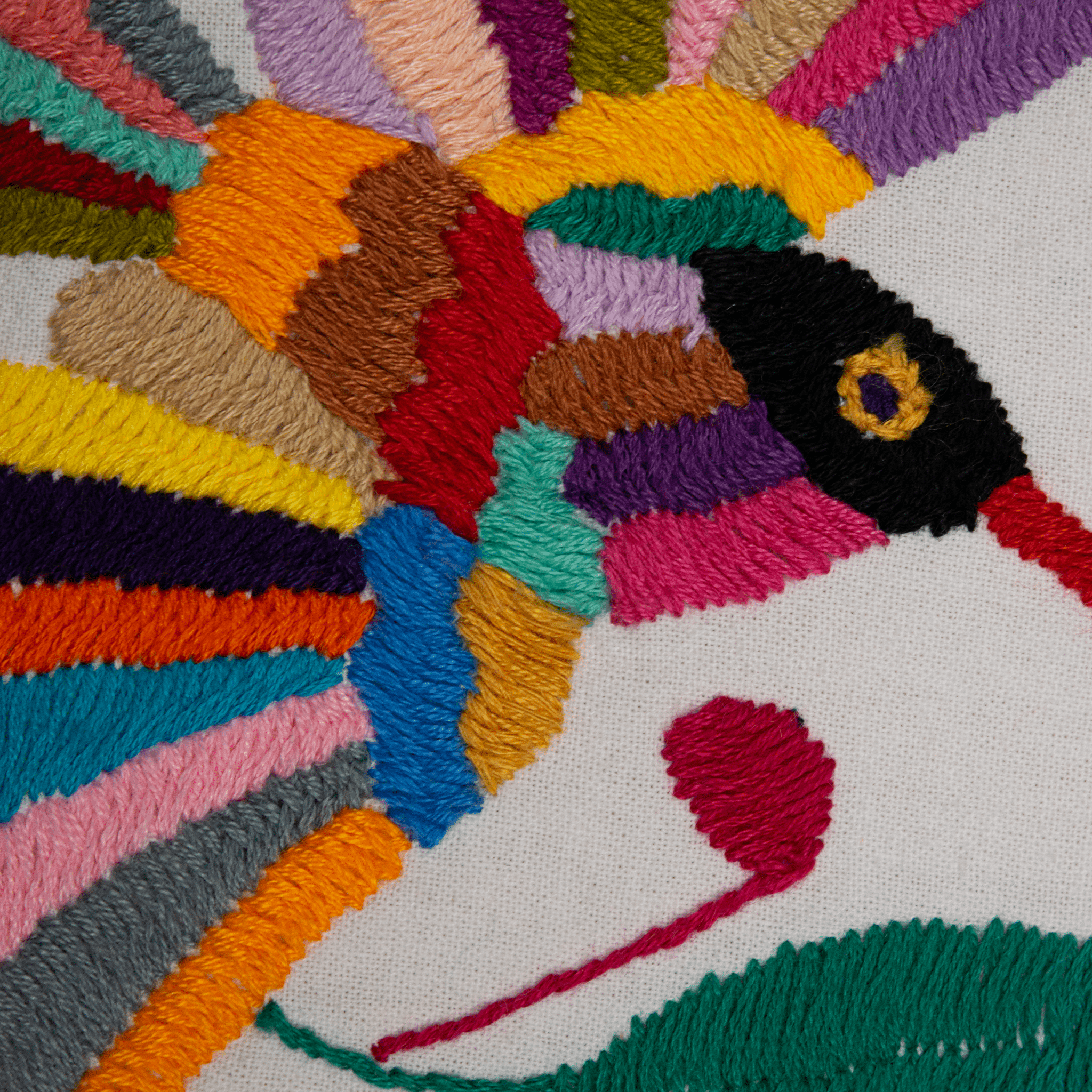 Rainbow Colibrí Cushion Cover - Modern Mexico