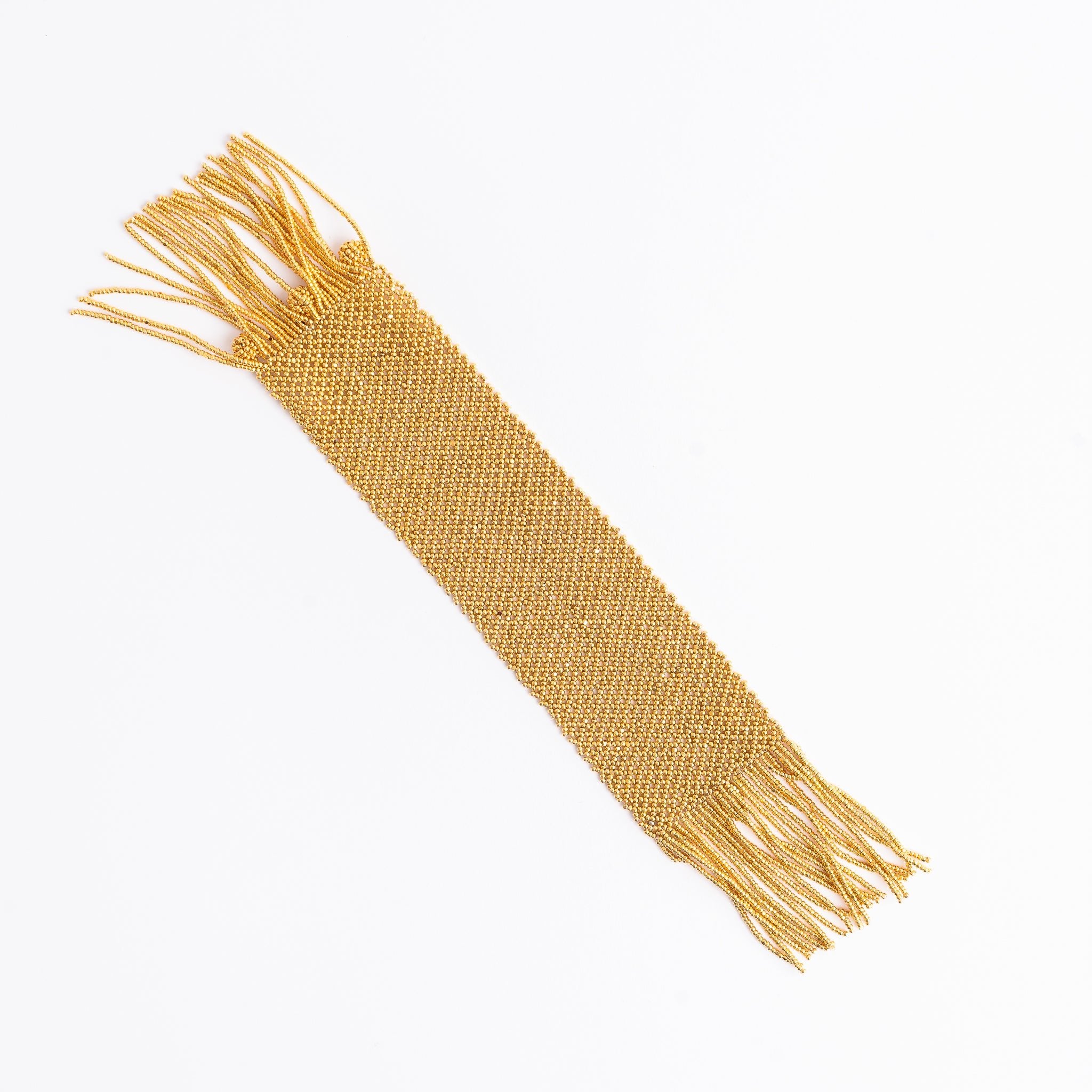 Golden Fringe Cuff Bracelet - Modern Mexico