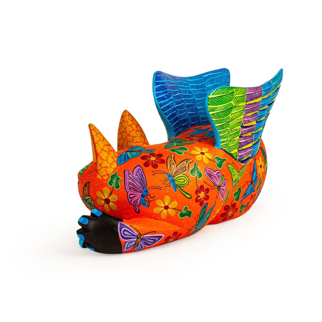 Night Flight Alebrije – Winged Cat - Modern Mexico
