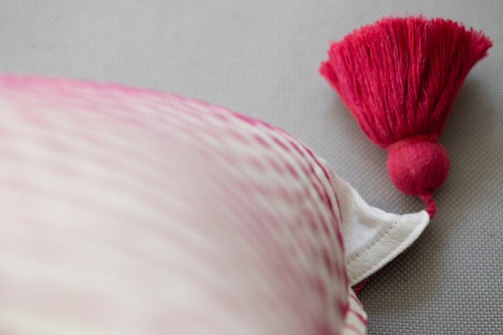 Pompom Throw Pillow Cover - Pink - Modern Mexico