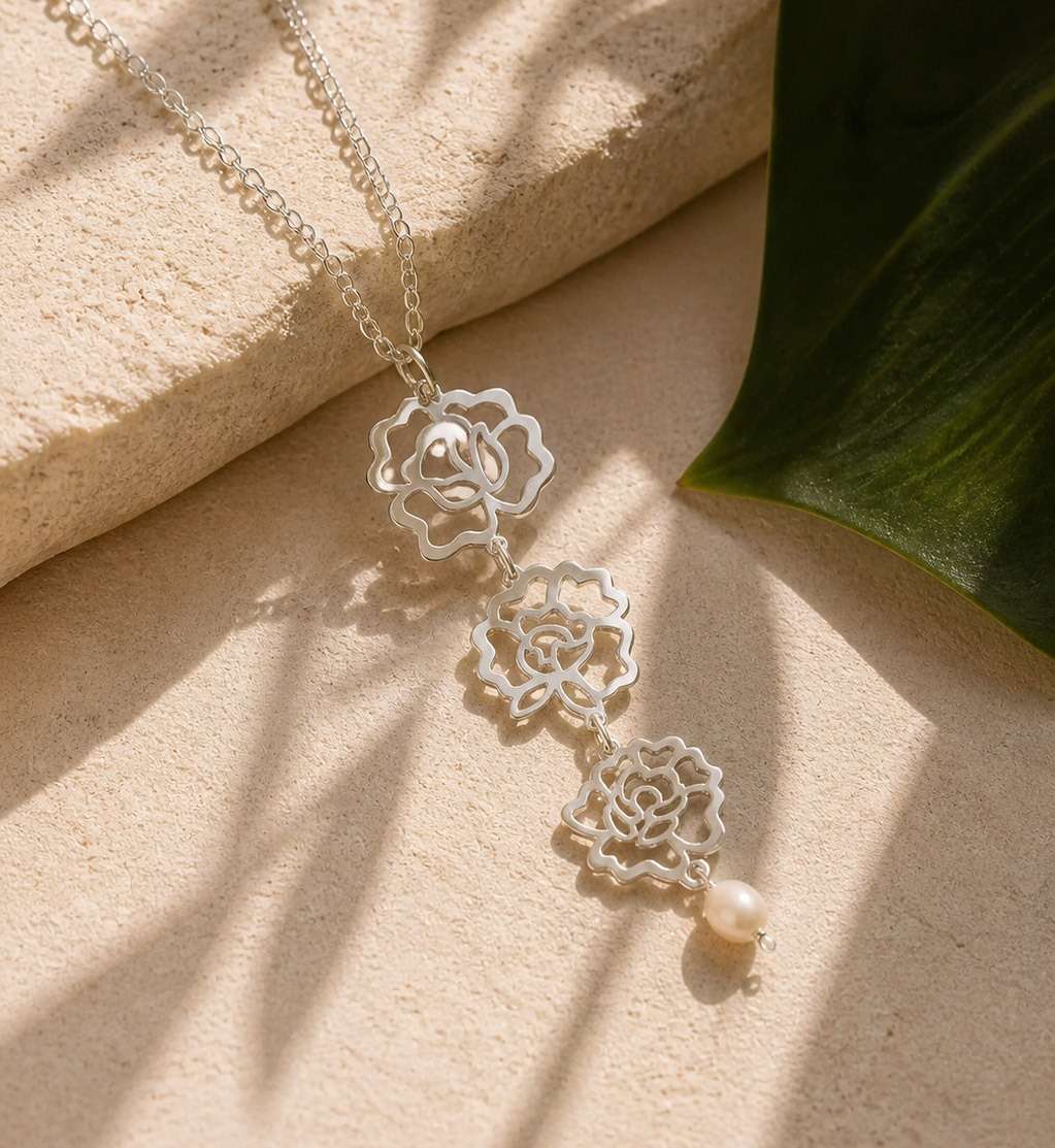 Istmo Flower Long Necklace - Modern Mexico