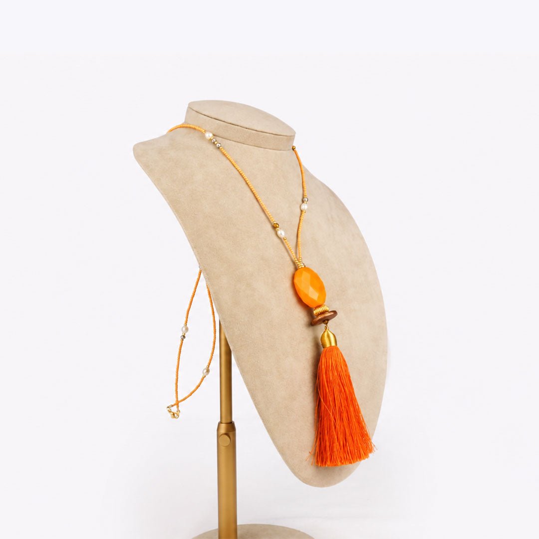 Silk Tassel Necklace - Modern Mexico