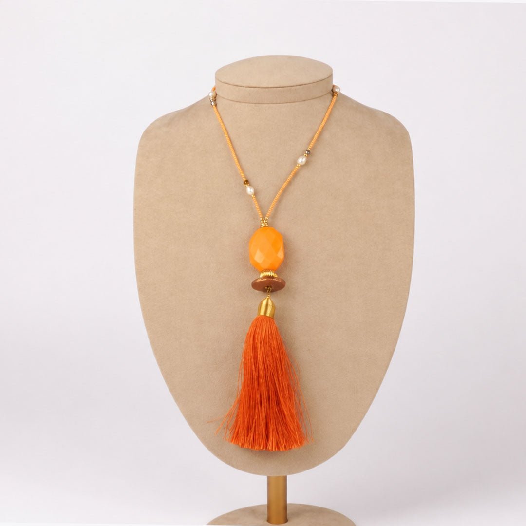 Silk Tassel Necklace - Modern Mexico
