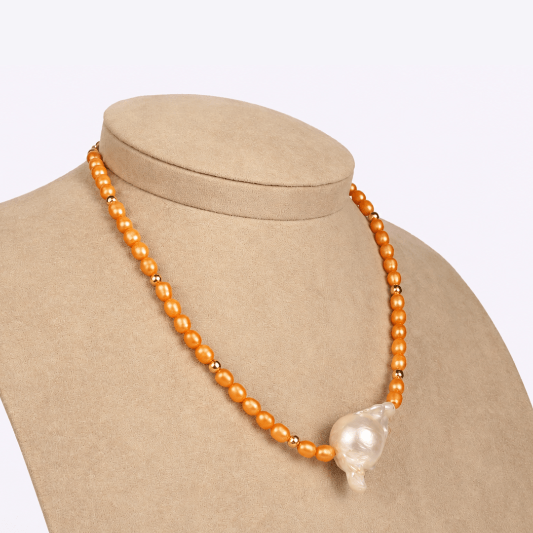 Mandarin Pearl Choker - Modern Mexico