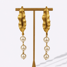 Gold Leaf Drop Earrings - Modern Mexico