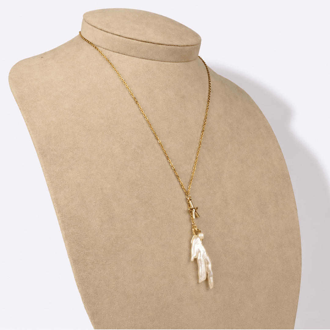 Biwa Pearl Starfish Necklace - Modern Mexico
