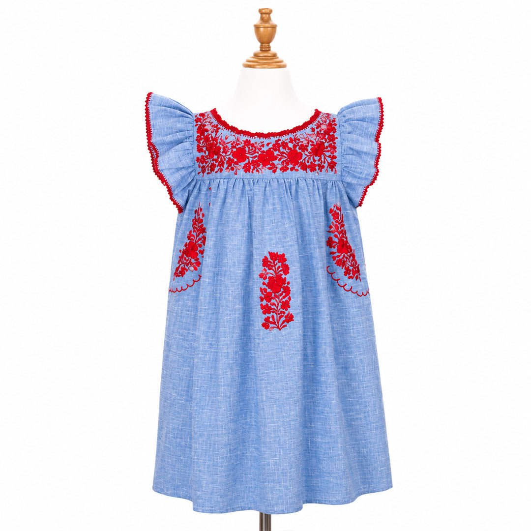 Little Fiesta Embroidered Dress - Modern Mexico