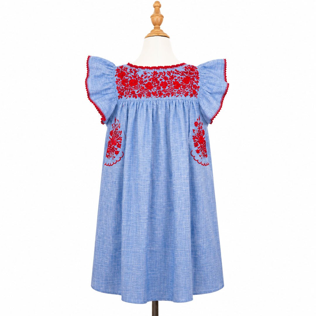 Little Fiesta Embroidered Dress - Modern Mexico