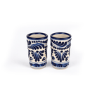 Puro Agave Talavera Set — 2 Tequila Cups - Modern Mexico