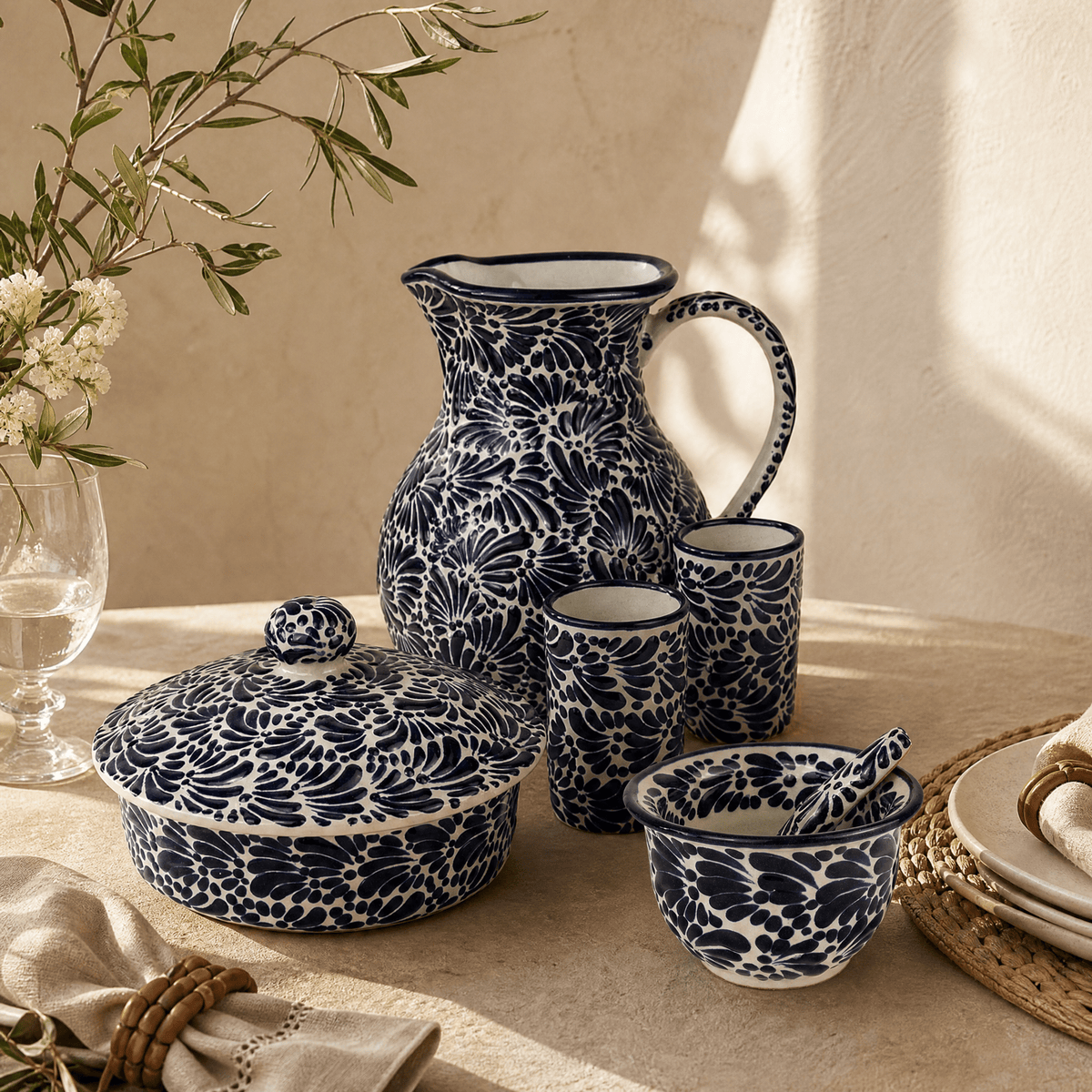 Flor de Talavera Tumbler - Modern Mexico