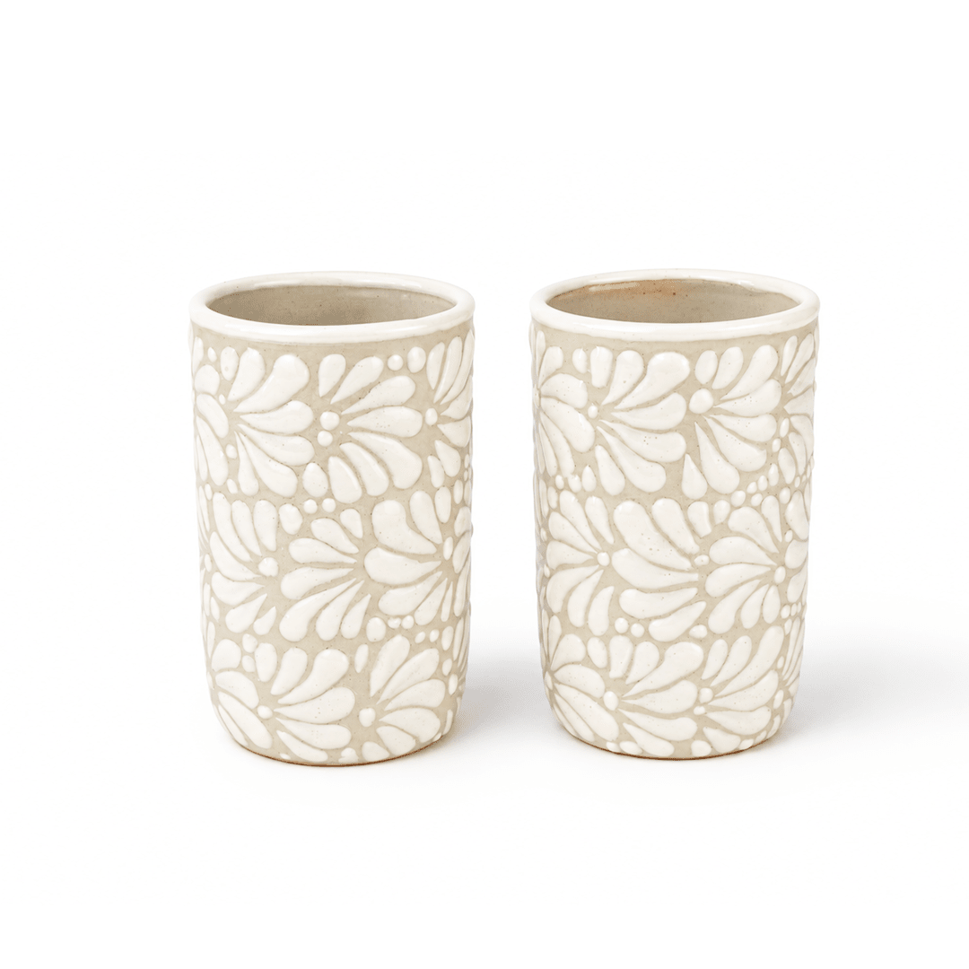 Flor de Talavera Tumbler - Modern Mexico